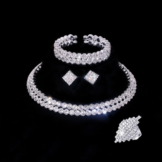 Fashion Necklace Earrings Bracelet Set