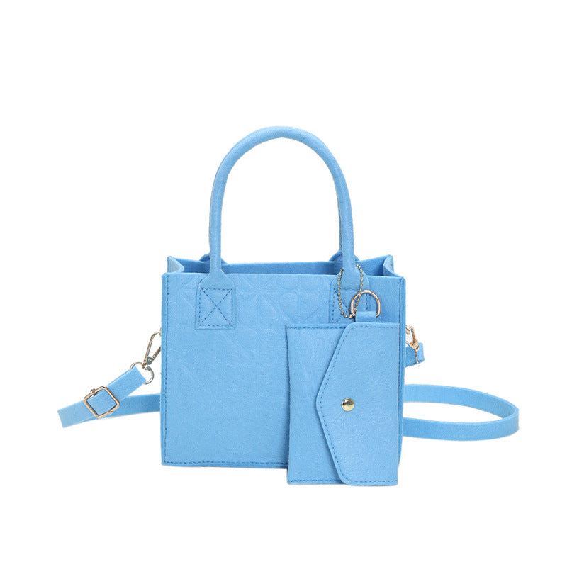 Heart Hair Felt Portable Shoulder Messenger Bag