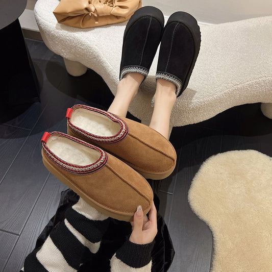 Women's Fashion Muffin Thick Bottom Snow Cotton Fur Boots