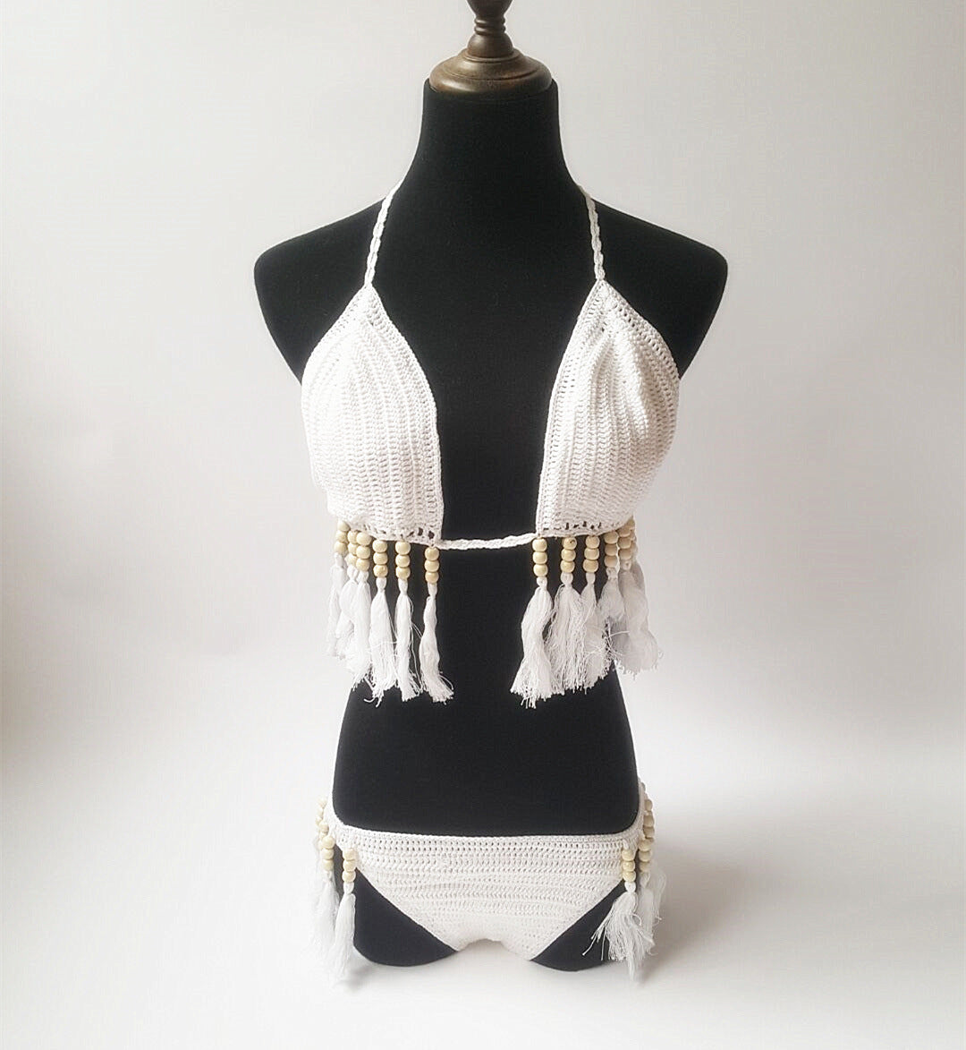 Braided fringe bikini