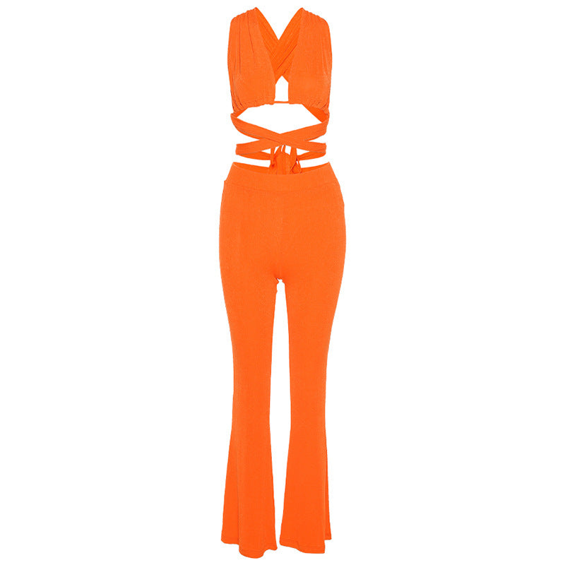 Fashion Slim Bootcut Trousers Suit