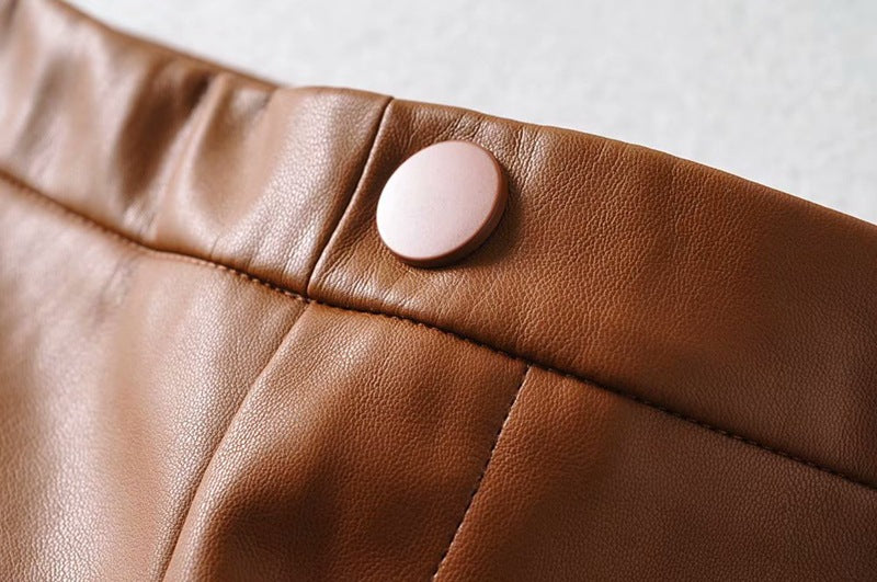 PU faux leather leggings
