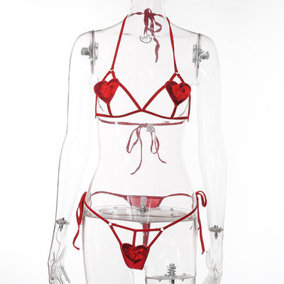 New Red Love Three Point Suit