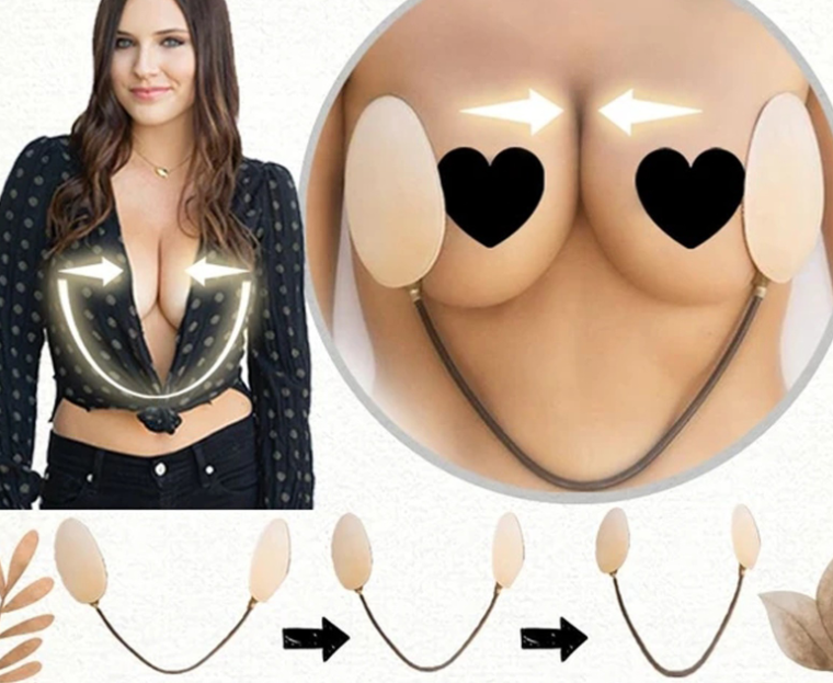 Summer Thin Gather Nipple Patch Underwear Accessories Deep Plunge Bra Kit Push-up Frontless Bra Backless Strapless Bra