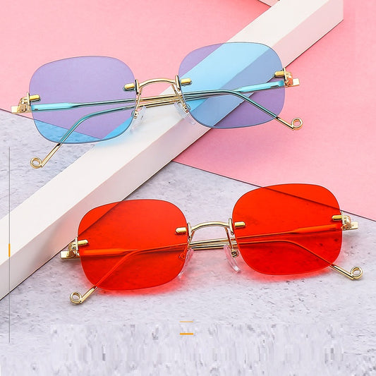 Fashion New Multicolor Metal Square Sunglasses