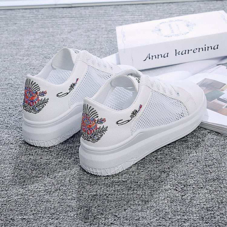 Openwork net shoes