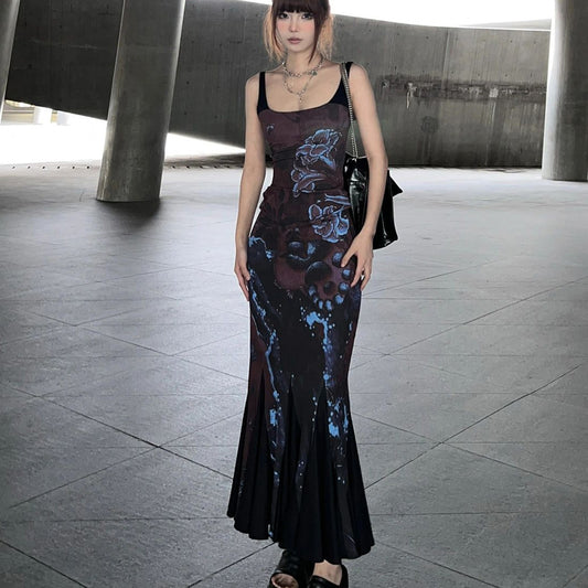 Chinese Style Retro Spicy Girl Suspender Dress