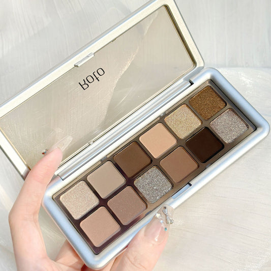Cement Plate 12color Eye Shadow Pearl Matte Delicate Three-dimensional