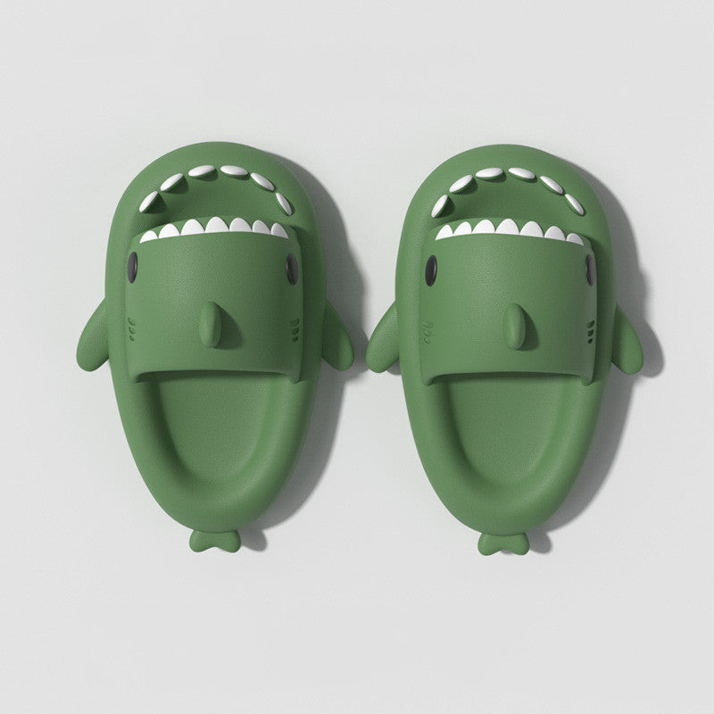 Children's Sandals And Slippers Summer Thick Bottom Second Generation Shark EVA Slippers Home Children Parent-child Non-slip Soft Bottom Baby Sandals