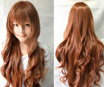 Wig High Temperature Silk 80cm Long Curly Hair