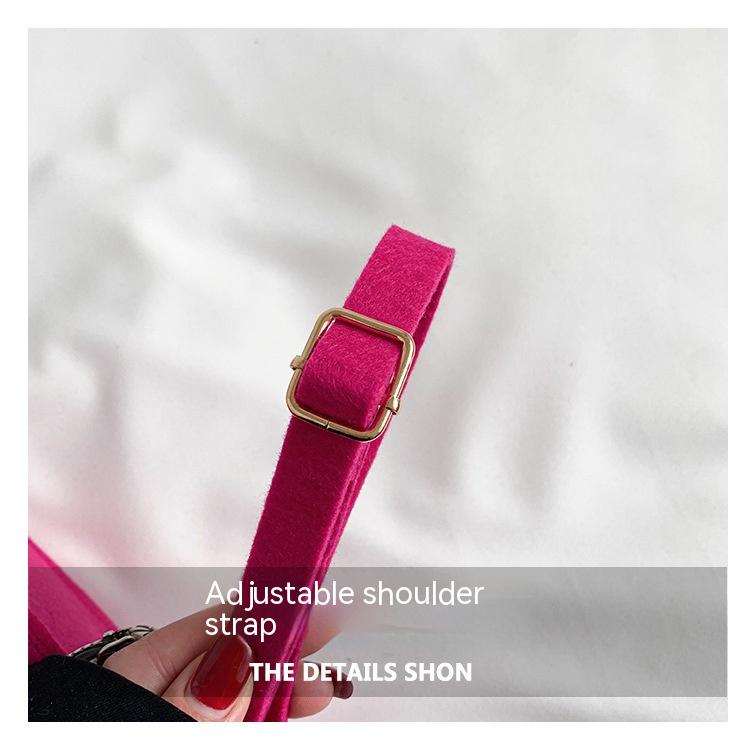 Heart Hair Felt Portable Shoulder Messenger Bag