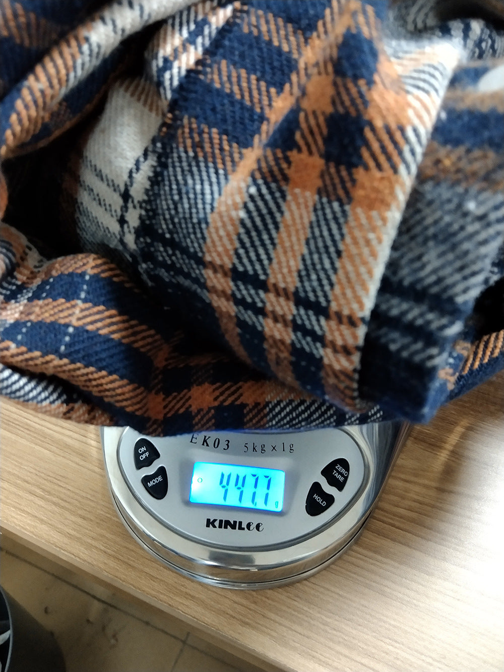 Loose Casual Long-sleeved Single-breasted Check Hooded Jacket