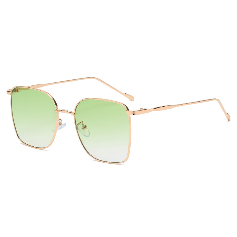 Square Sunglasses Trend Street Shooting Male Cross-border Metal Big Female