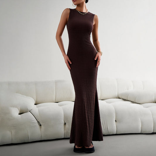 Women's Fashionable Elegant Slim Vest Knitted Dress