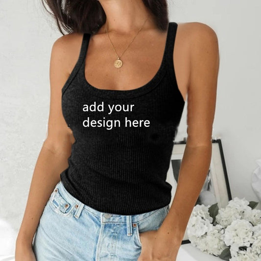 Women's Sleeveless U Neck Knit Tank Top