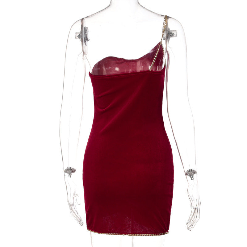 Ladies Chain Sling Skinny Pack Hip Dress
