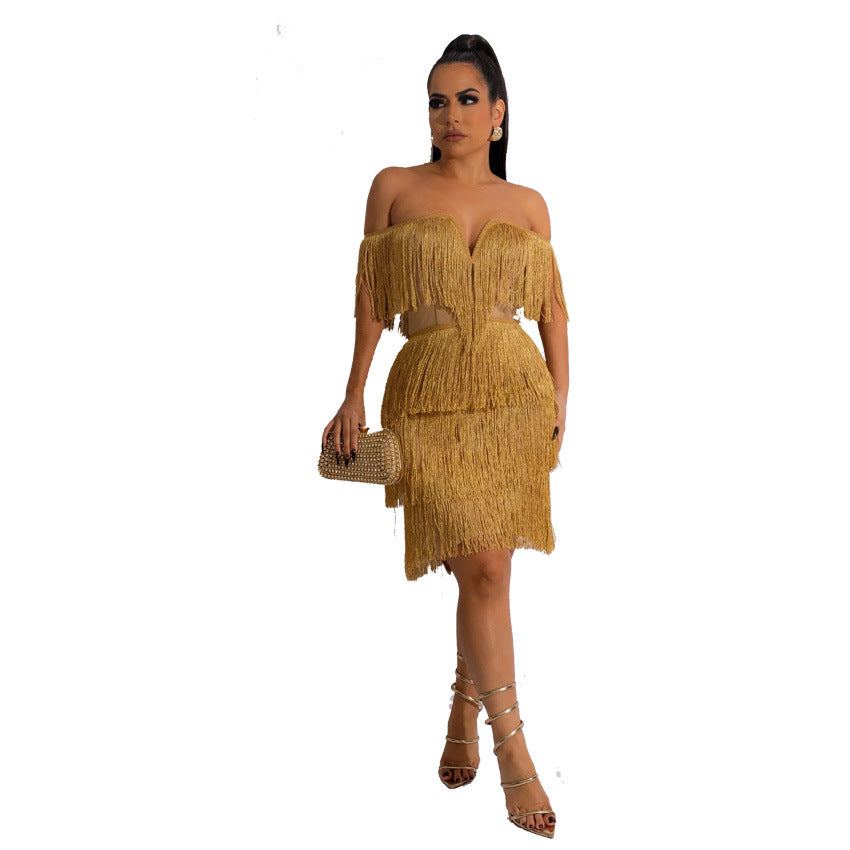 European And American Tassel Dress