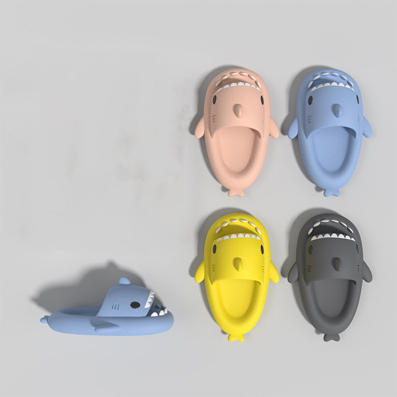 Children's Sandals And Slippers Summer Thick Bottom Second Generation Shark EVA Slippers Home Children Parent-child Non-slip Soft Bottom Baby Sandals