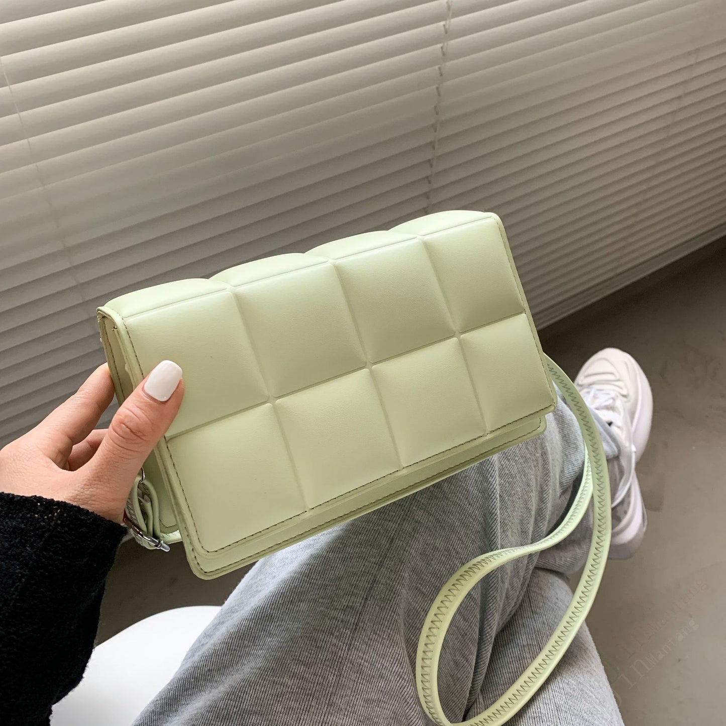 Fashion Shiny Small Square Bag Pu Single Shoulder Messenger Shoulder Bag