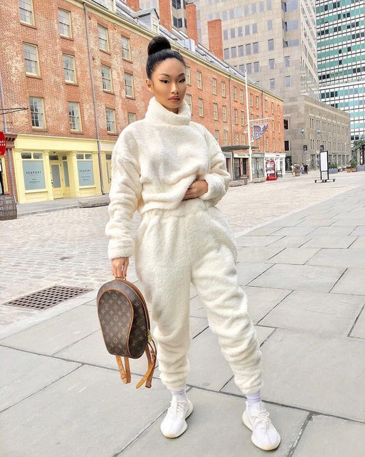 Women's Fashion Loose Sweater Two-Piece Set