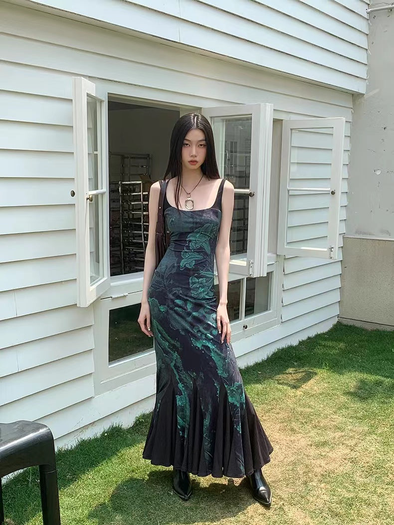 Chinese Style Retro Spicy Girl Suspender Dress