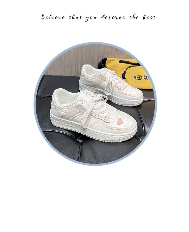 Cherry Blossom Powder Platform White Shoes Children