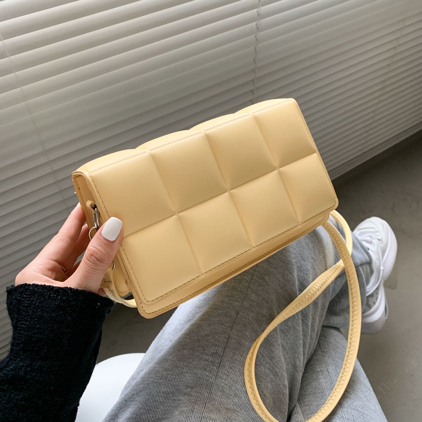 Fashion Shiny Small Square Bag Pu Single Shoulder Messenger Shoulder Bag