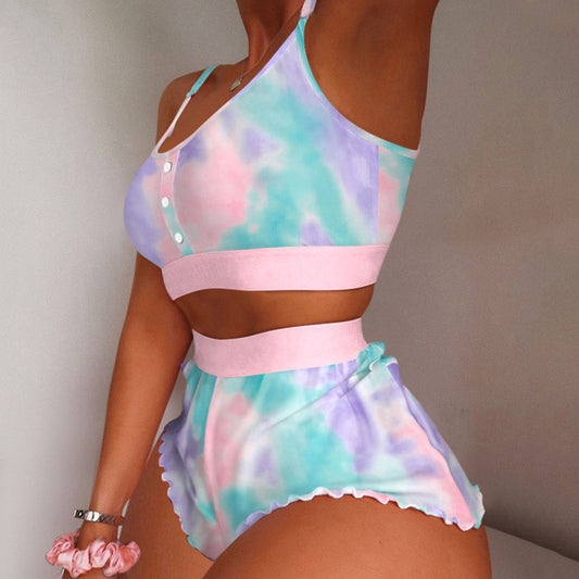 New Sexy Bikini Two-piece Set Of Split Printed Sling