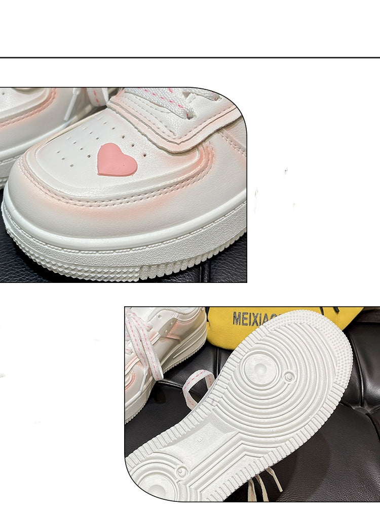 Cherry Blossom Powder Platform White Shoes Children