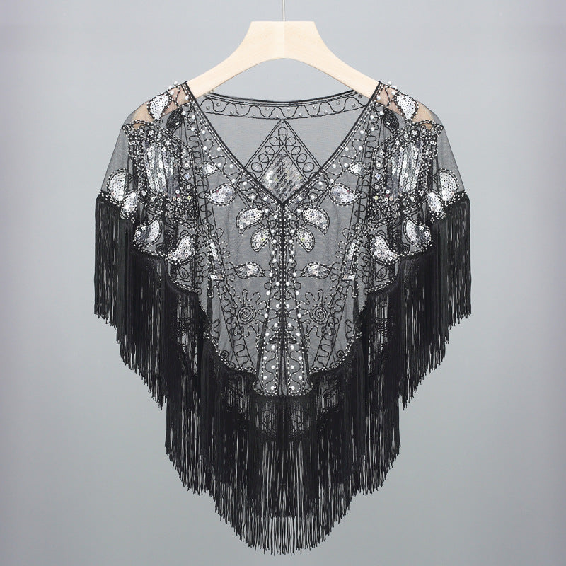 Women's Short Tassel Shawl