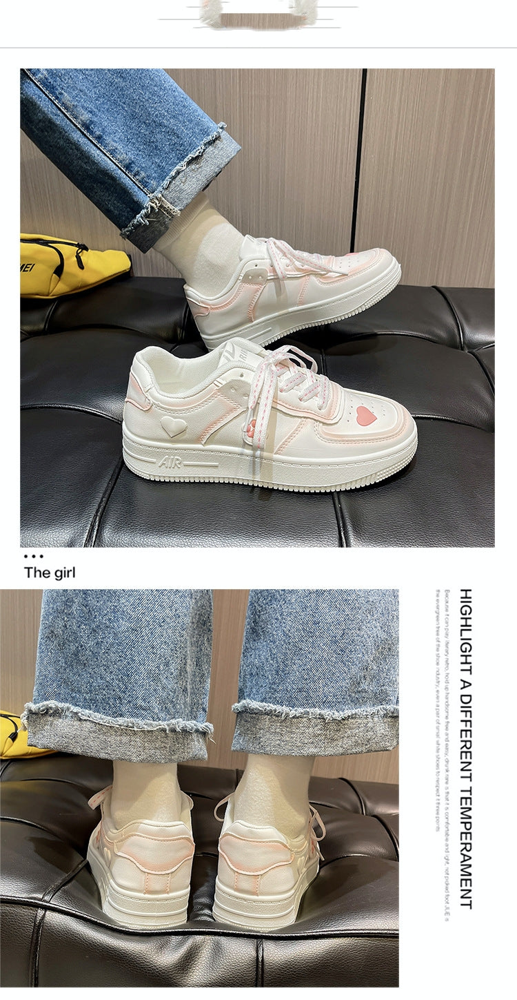 Cherry Blossom Powder Platform White Shoes Children