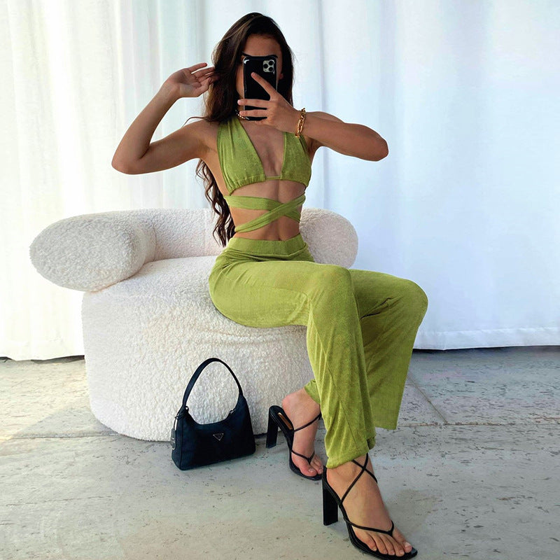 Fashion Slim Bootcut Trousers Suit
