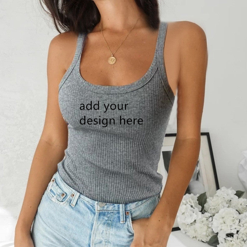 Women's Sleeveless U Neck Knit Tank Top