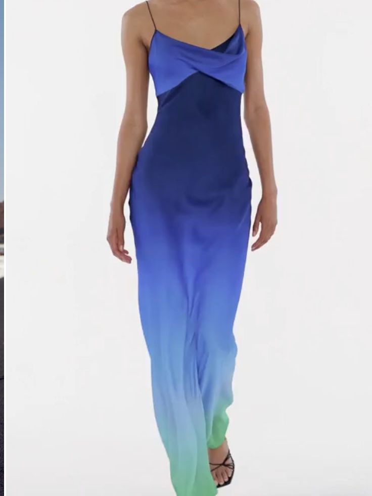 Cross V-neck Sheath Mop Dress