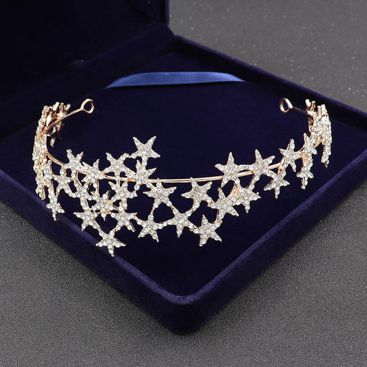 Five Pointed Star Rhinestone Bridal Headwear